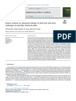 Failure Analysis On Abnormal Leakage of Shell and Tube Heat