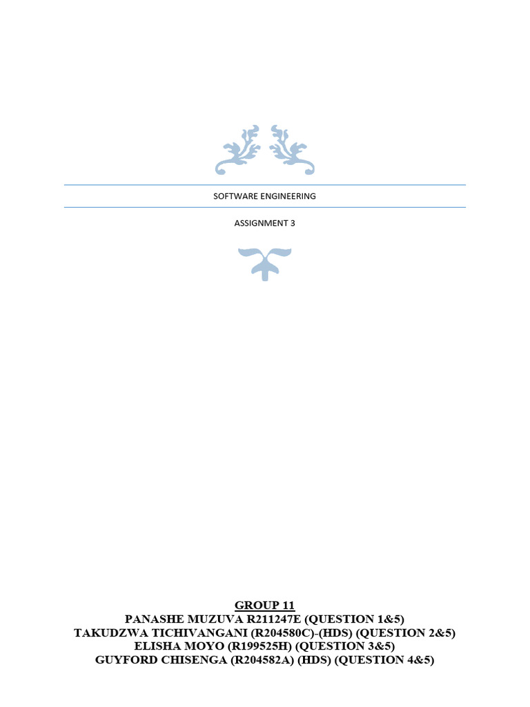 Software Engineering Assignment 3 Pdf Risk Risk Management