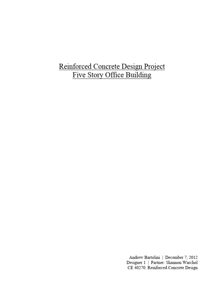 Five-Story Office Building Design Report | PDF