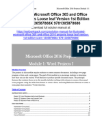 Illustrated Microsoft Office 365 and Office 2016 Projects Loose Leaf Version 1St Edition Cram Solutions Manual Full Chapter PDF