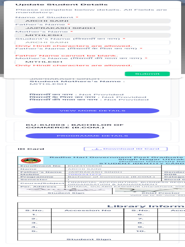 Dashboard Students Portal Download Free Pdf Access Control