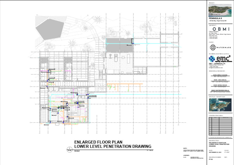 p8 - p7-02 - Enlarged Floor Plan Lower Level Penetration Drawings | PDF ...