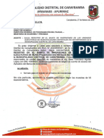 oficio solicitando usuario y clave del FIDT