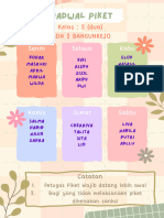 Warna Warni Bunga Imut Jadwal Piket Kelas 