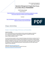 Solution Manual For Operations Management A Supply Chain Process Approach 1St Edition Wisner 9781483383064 Full Chapter PDF