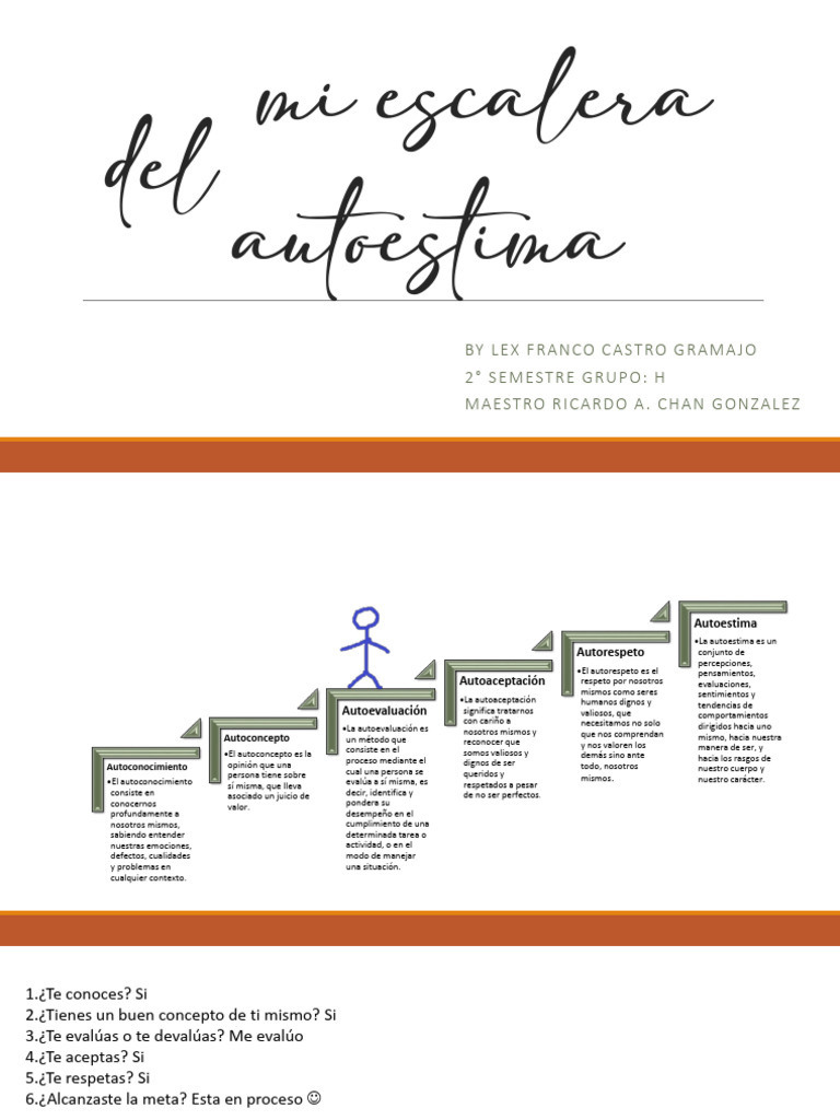 Escalera hacia la Autoestima | PDF | Autoestima | Sicología