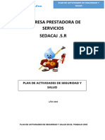 Plan de Actividades en La Empresa de Sedacaj Yuny