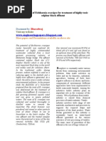 Download Potential Use of Eichhornia Crassipes for Treatment of Highly Toxic Sulphur Black Effluent by Bharadwaj Santhosh SN71554336 doc pdf