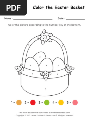 Color the Easter Basket Worksheet