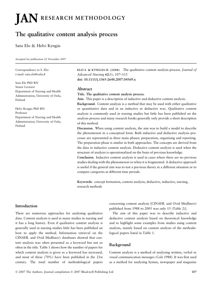 Qualitative Content Analysis Process | PDF | Methodology | Analysis