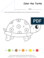 Color The Turtle Worksheet