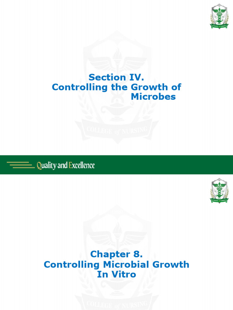 Chapter 6 Controlling Microbial Growth Pdf Osmosis Biology