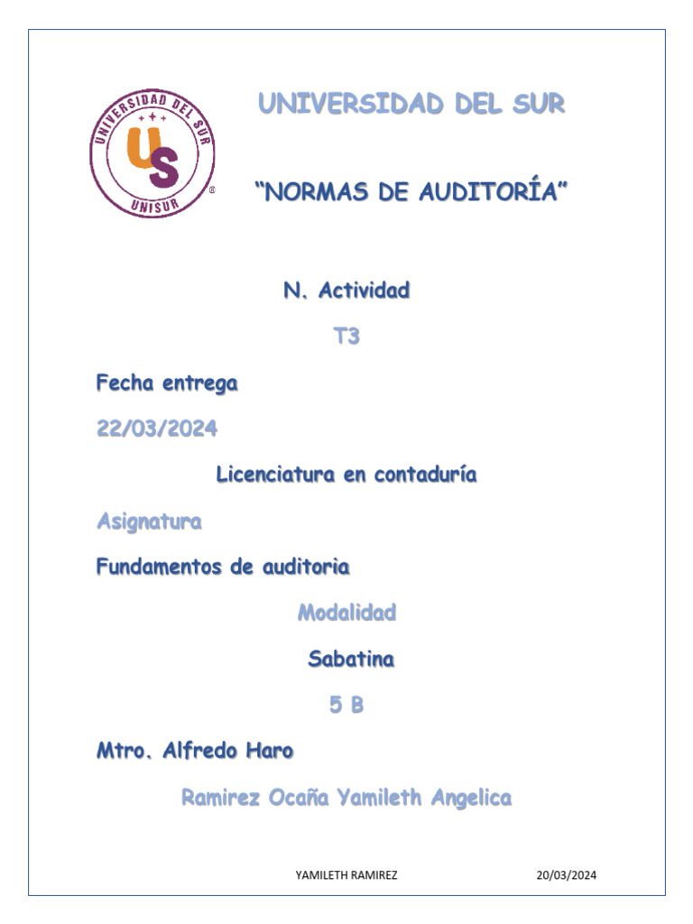 Normas Esenciales de Auditoría Financiera | PDF | Auditoría | Contralor