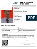 Kartu Peserta SNBP 2024: 424164335 Rafli Aryatama Pulungan 0062371179 Smks Arrahman Kota Medan Prov. Sumatera Utara