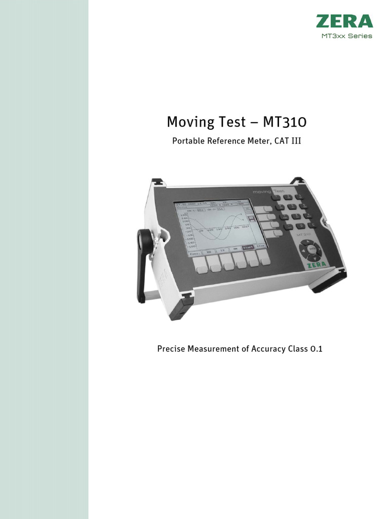 ZERA MT310 Manual | Download Free PDF | Metrology | Computer Engineering