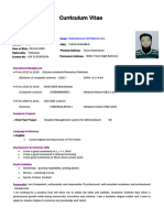 Curriculum Vitae: Personal Information