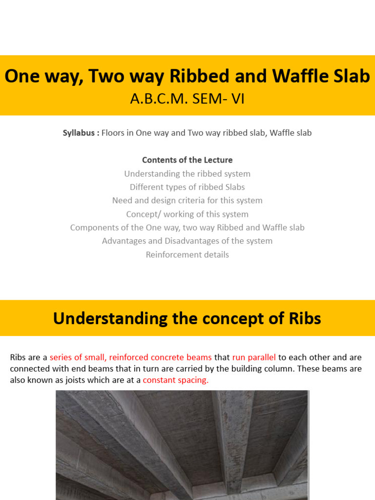 Ribbed and Waffle Slab Design Overview | PDF | Beam (Structure) | Column
