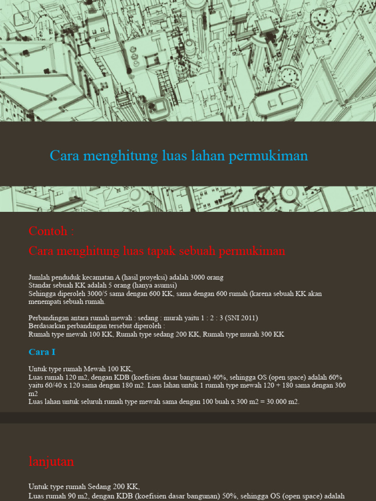 Menghitung Luas Lahan Permukiman | PDF