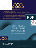 Guía para El Policía Primer Respondiente en El Sistema Penal Acusatorio Cem Cuautla 2HRS.M.M.