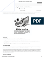 Digital Lending - What It Is, How It Works & Platforms
