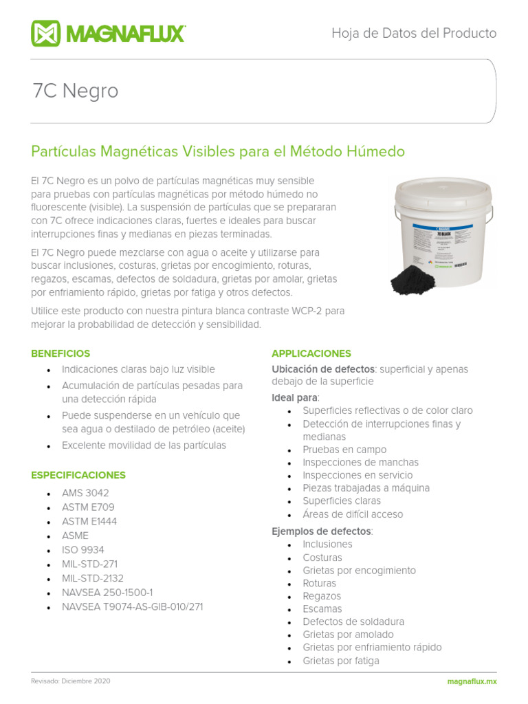 7C Product-Data-Sheet Espanol | PDF | Suspensión (Química) | Agua