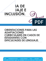 Orientaciones para Las Adaptaciones Curriculares en Casos de Estudiantes Con Dificultades de Lenguaje.