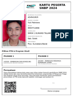 Kartu Peserta SNBP 2024: 424541815 Yuki Febriano 0054711856 SMKN 1 Gunung Talang Kab. Solok Prov. Sumatera Barat