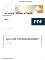 The Techno-Optimist Manifesto - Andreessen Horowitz
