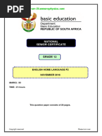 English HL Nov 2019 P2 and Memo