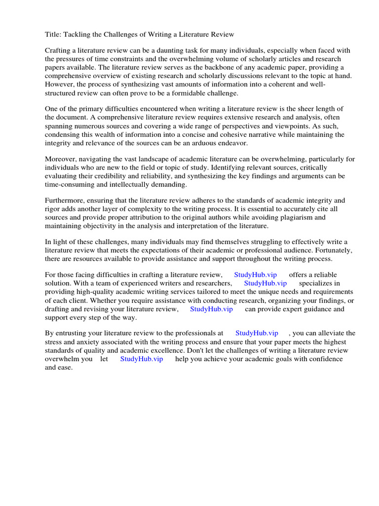 Literature Review Too Long | PDF | Methodology | Literature Review