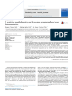 A Predictive Model of Anxiety and Depression Symptoms After A Lower