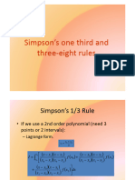 Simpson One Third Three Eight Rules