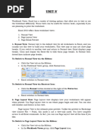 Excel Foundation Unit-V