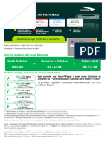 A B C D E: Saldo Anterior R$ 0,00 Compras e Débitos R$ 727,68 Fatura Atual R$ 727,68