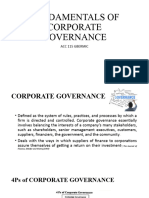 Fundamentals of Corporate Governance - Acc 115 Gbermic