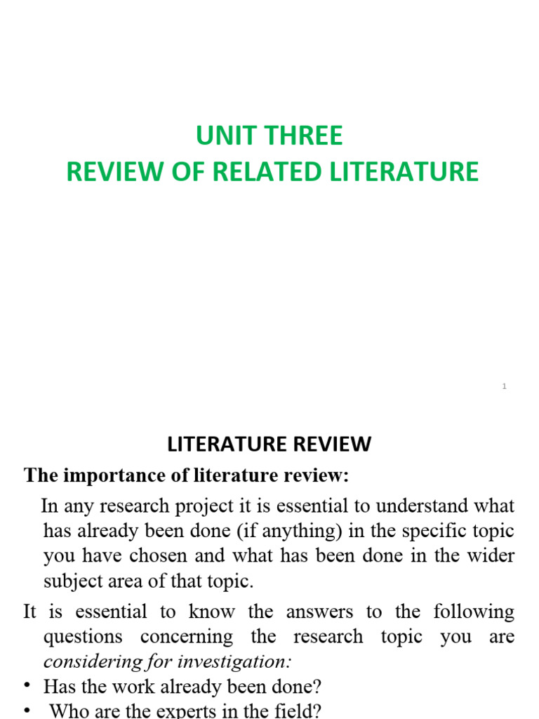 PPT Chapter 3 Literature | PDF | Methodology | Bibliography
