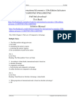 Test Bank For International Economics 12Th Edition Salvatore 1118955765 9781118955765 Full Chapter PDF