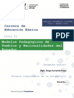Modelos Pedagógicos de Los Pueblos y Nacionalidades Del Ecuador
