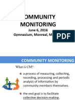 Community Monitoring Training