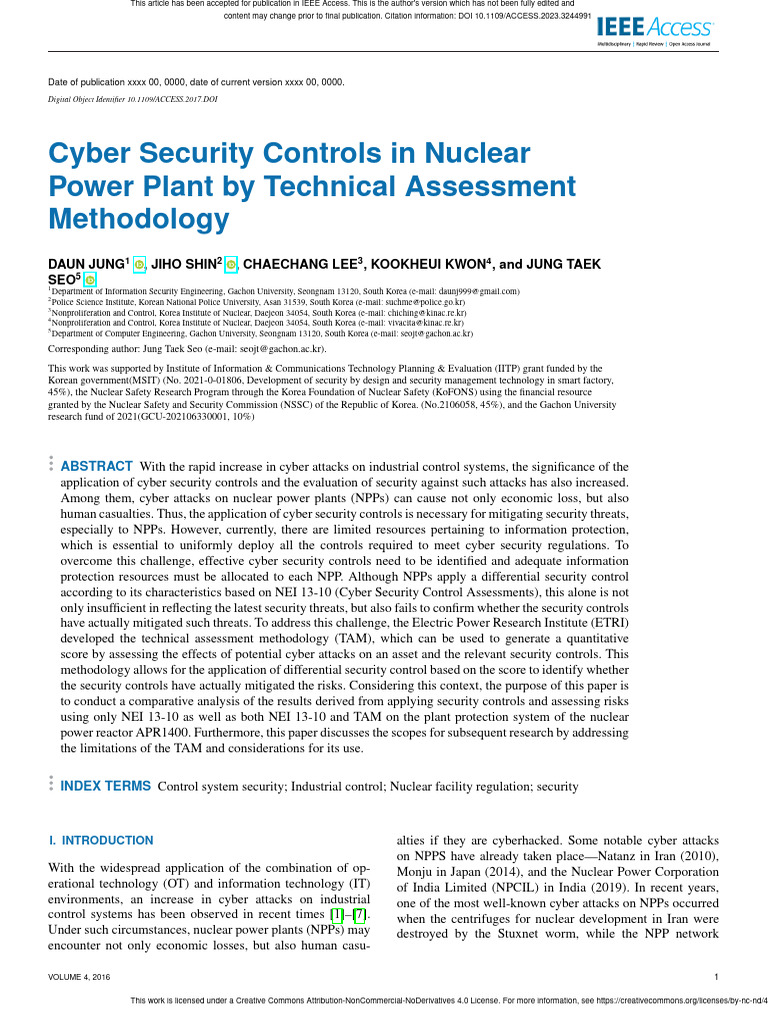 Cyber Security Controls for NPPs | PDF | Computer Security | Security