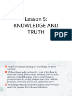 Lesson 5 - Knowledge and Truth - Hand Outs