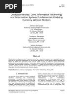 Cryptocurrencies - Core Information Technology