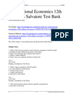 International Economics 12Th Edition Salvatore Test Bank Full Chapter PDF