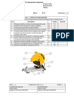 Check List - Bench Cutting Machine