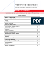 Maestría en Economía Con Orientación en Economía Industrial