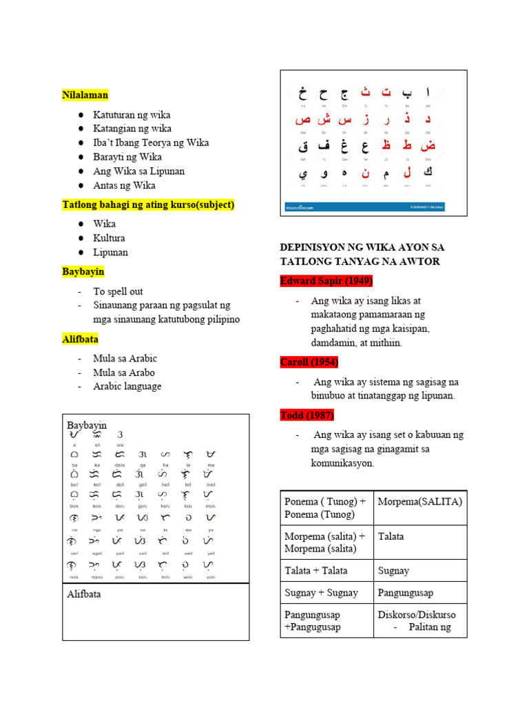 Filipino Pre-Final - Final Reviewer | PDF