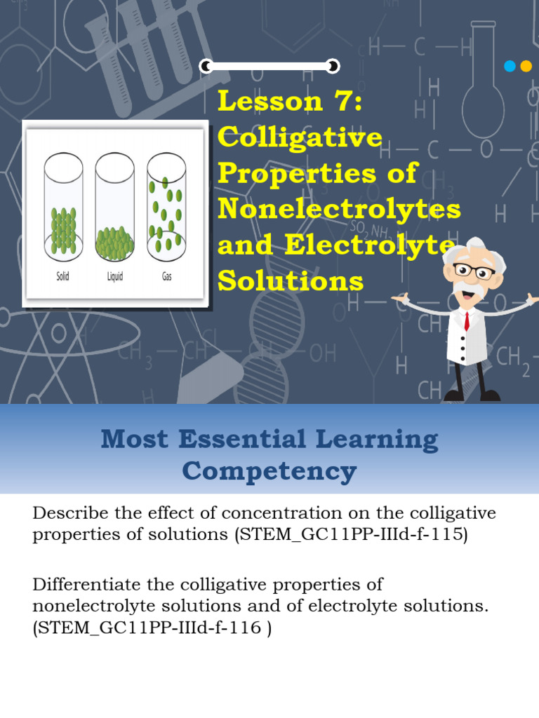 Colligative Properties of Solutions | PDF | Physical Chemistry | Chemistry