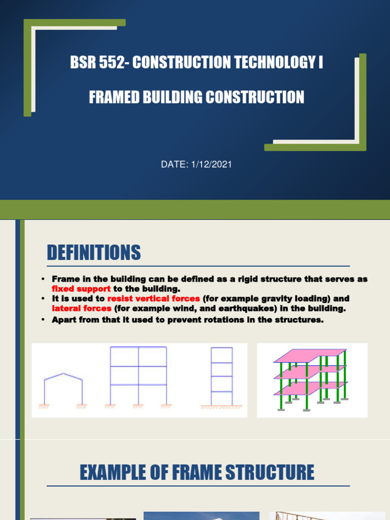 Framed Building Construction Overview | PDF | Framing (Construction ...