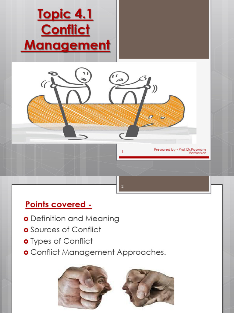 Notes - Topic - 4.1 Conflict Management | PDF | Behavior | Conflict ...