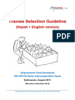 Nepal Trainee Selection Guidelines